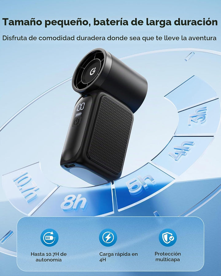 Gaiatop Mini ventilador portátil de mano, 6 velocidades 16900 RPM,...