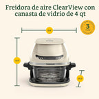 Cuisinart Freidora de aire ClearView 4.5qt. Capacidad Tahini