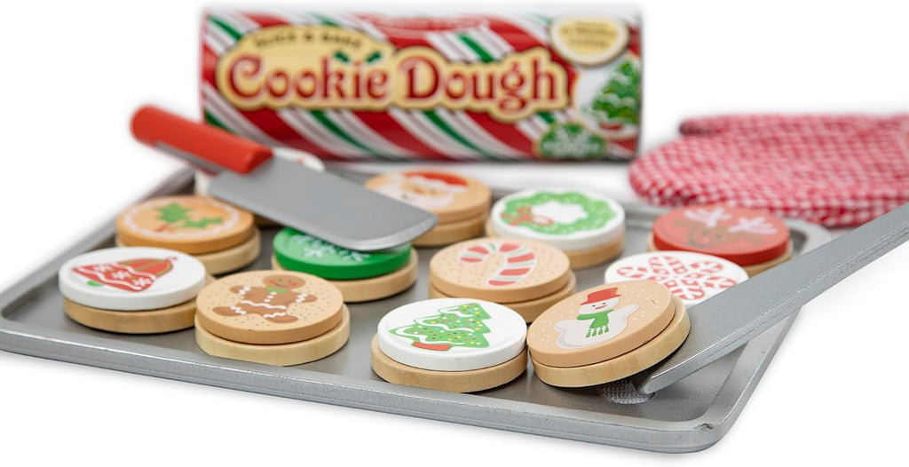 Melissa & Doug, juego para cortar y hornear galletas de Navidad de madera