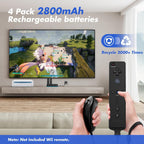 Remote Controller Charger para Wii/Wii U con 4 Pack 2800mAh Rechargeable Battery Pack, 4 puerto carga Station para Controller, Remotes Not Included