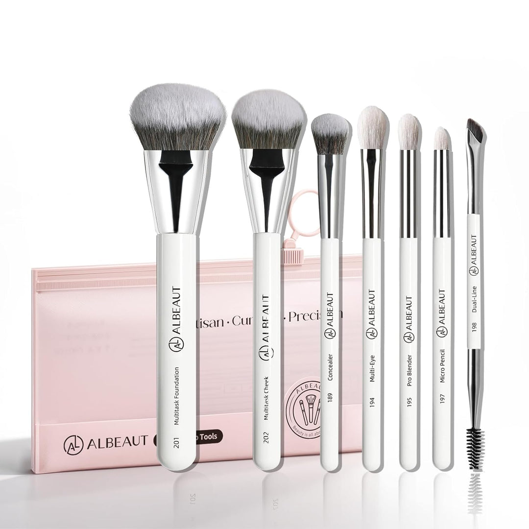 Albeaut - Juego de brochas de maquillaje, 7 brochas para sombra de...