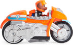 Paw Patrol, Moto Pups Moto Deluxe de Zuma, vehículo de motocicleta de tracción que hace piruetas y figura de juguete