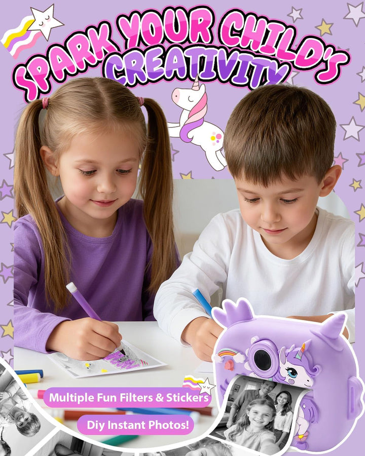 Cámara para niños con impresión instantánea, cámaras instantáneas p...
