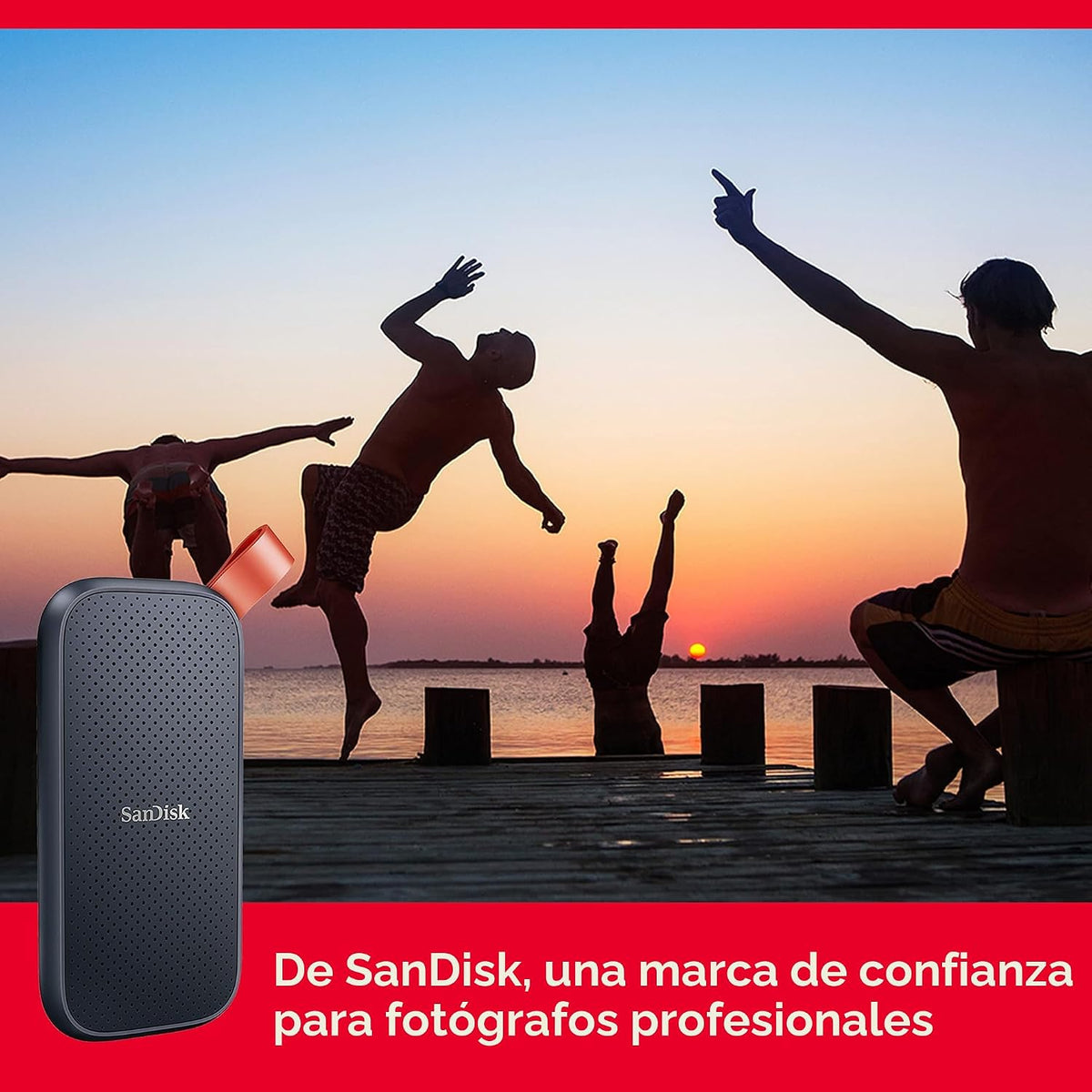 SanDisk 1TB SSD portátil - Hasta 800MB\/s, USB-C, USB 3.2 Gen 2, fi...