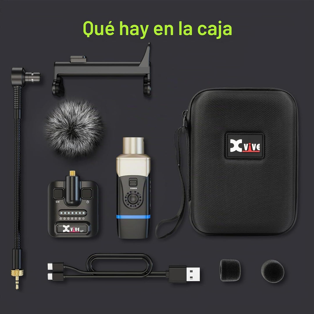 Xvive Sistema inalámbrico de guitarra acústica U8 2.4GHz transmisor...