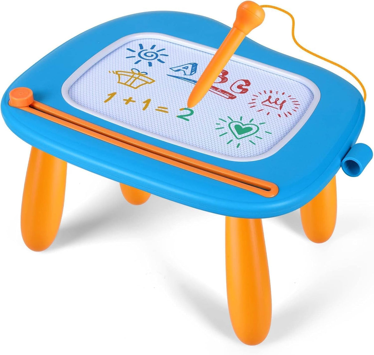 Pizarra magnética para niños - Juguetes para niños pequeños de 1 a 2 años, niños y niñas - Juguetes educativos de aprendizaje para bebés de 1, 2 y 3 años, regalos de cumpleaños (Azul)
