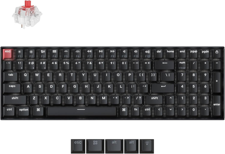 Keychron K4 96% Layout QMK Opciones inalámbricas y cableadas Teclad...