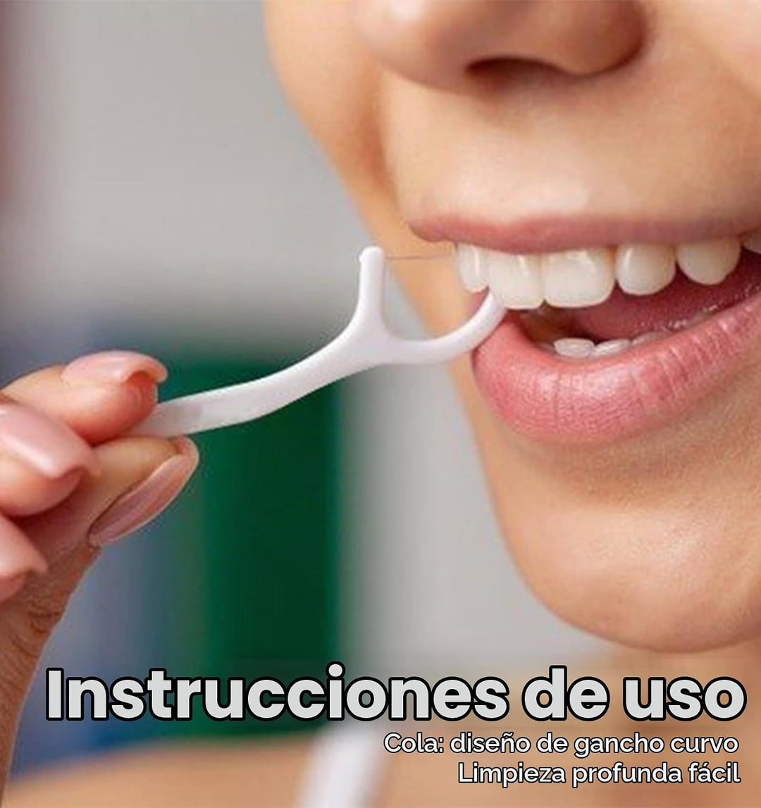 AZEN 300 unidades de hilo dental a granel, púas de hilo dental envu...
