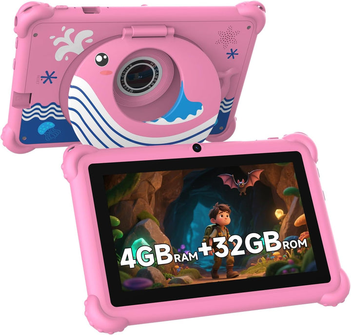 Tablet infantil de 7 pulgadas para niños pequeños, Android 12, 4 GB...