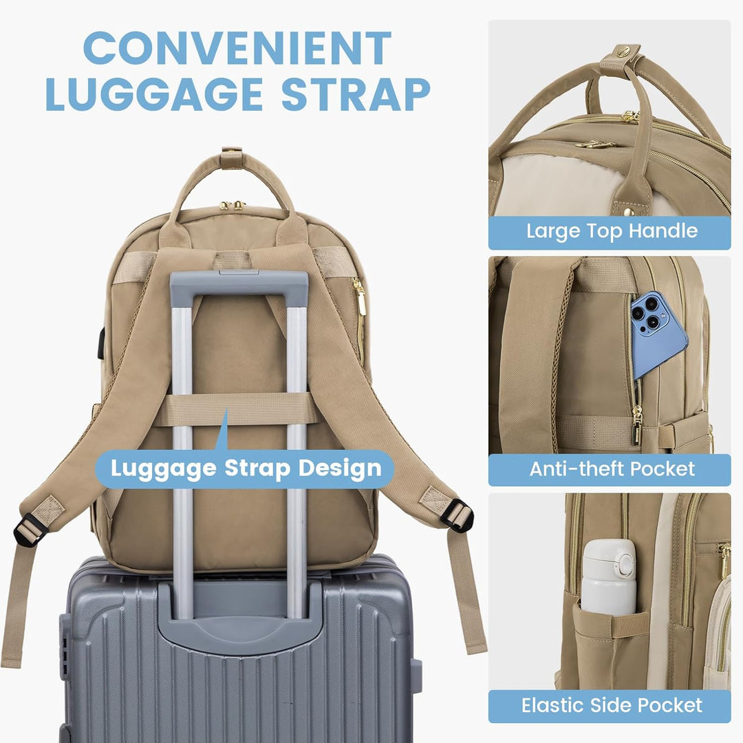 LOVEVOOK Mochila para laptop para mujer con compartimento separado...