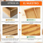 Lifewit Organizador de Utensilios de Bambú para Cajón de Cocina, Bandeja para Utensilios de Cocina