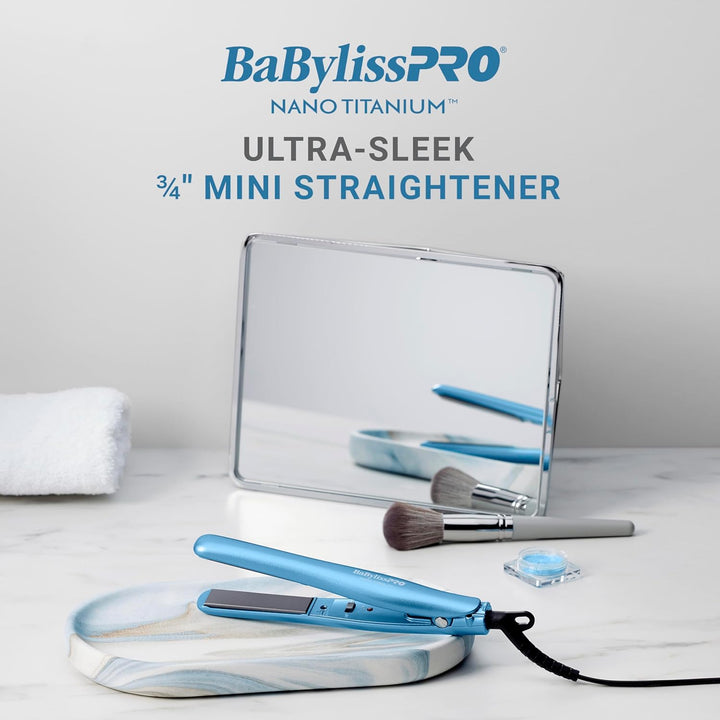 BaBylissPRO Mini alisadora ultra suave de 3\/4", plancha plana