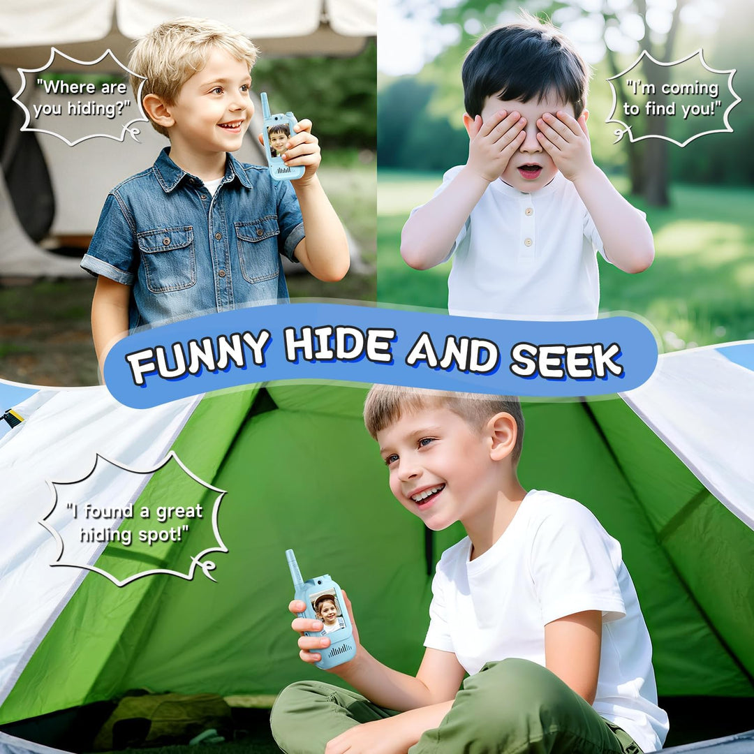 Walkie Talkies de Video para Niños, Paquete de 2 Intercomunicadores...