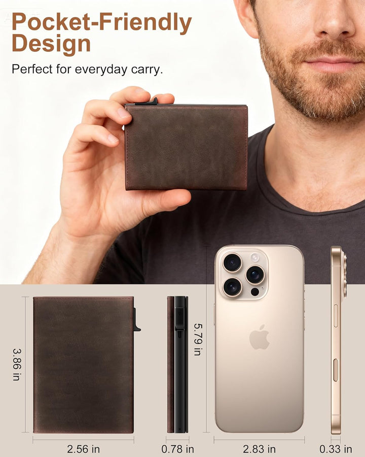 ROYAL KIT Cartera para Hombres Portador de Tarjetas: Estuche de Tar...