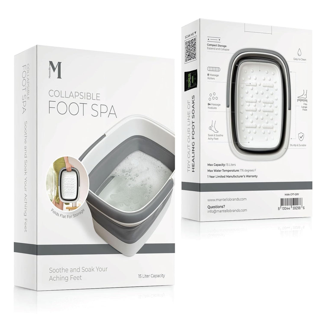 Mantello Bañera plegable para pies | Cuenco portátil de pedicura pa...