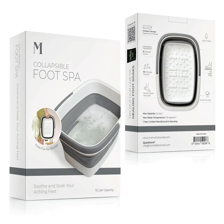 Mantello Bañera plegable para pies | Cuenco portátil de pedicura pa...