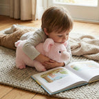 Juguete de peluche de cerdo rosa, 12 pulgadas