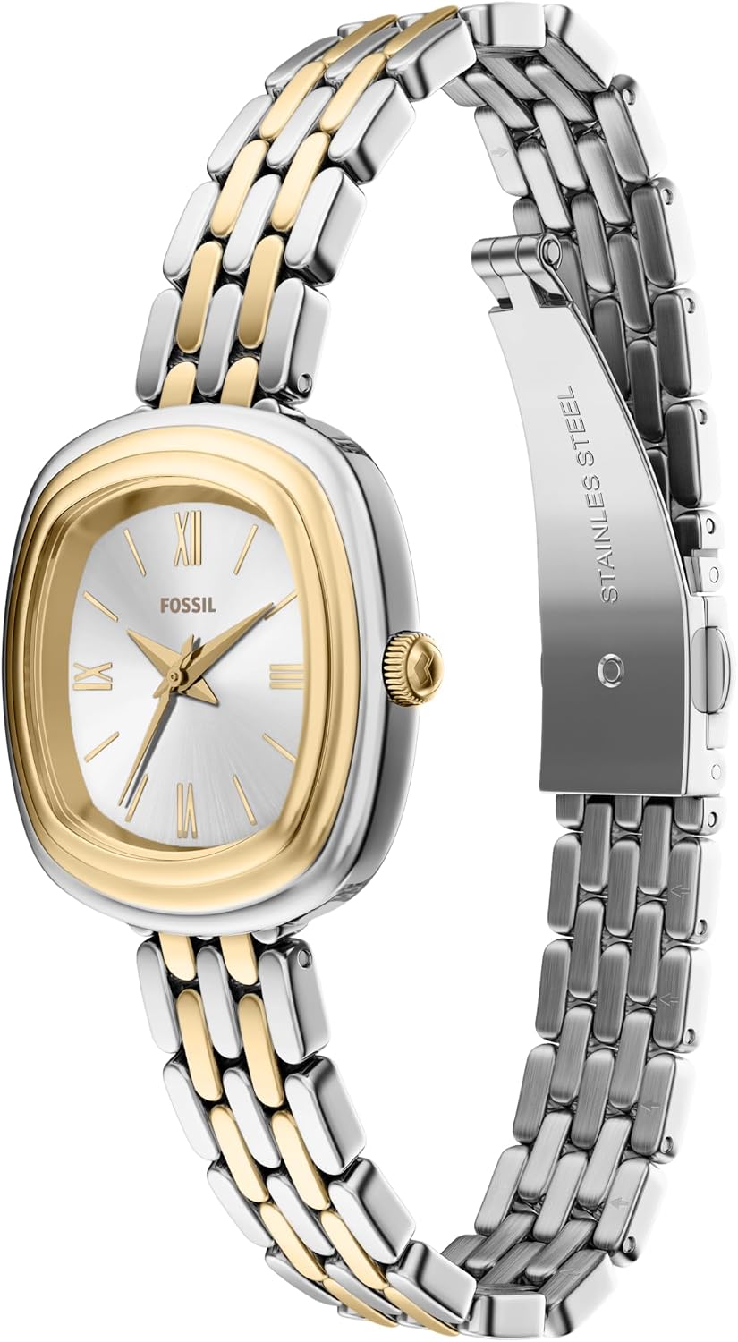 Fossil Reloj Emerson de acero inoxidable con tres manecillas para mujer