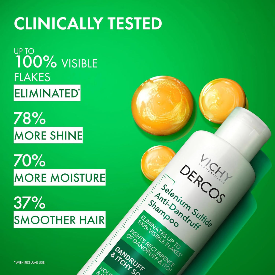 Dercos Dandruff Shampoo, Antifungal Dry Scalp Treatment &amp; Itchy...
