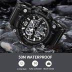 SKMEI Reloj Deportivo Digital para Hombre, Relojes Militares a prueba de agua LED Pantalla grande Reloj con cronómetro, alarma y pulsera