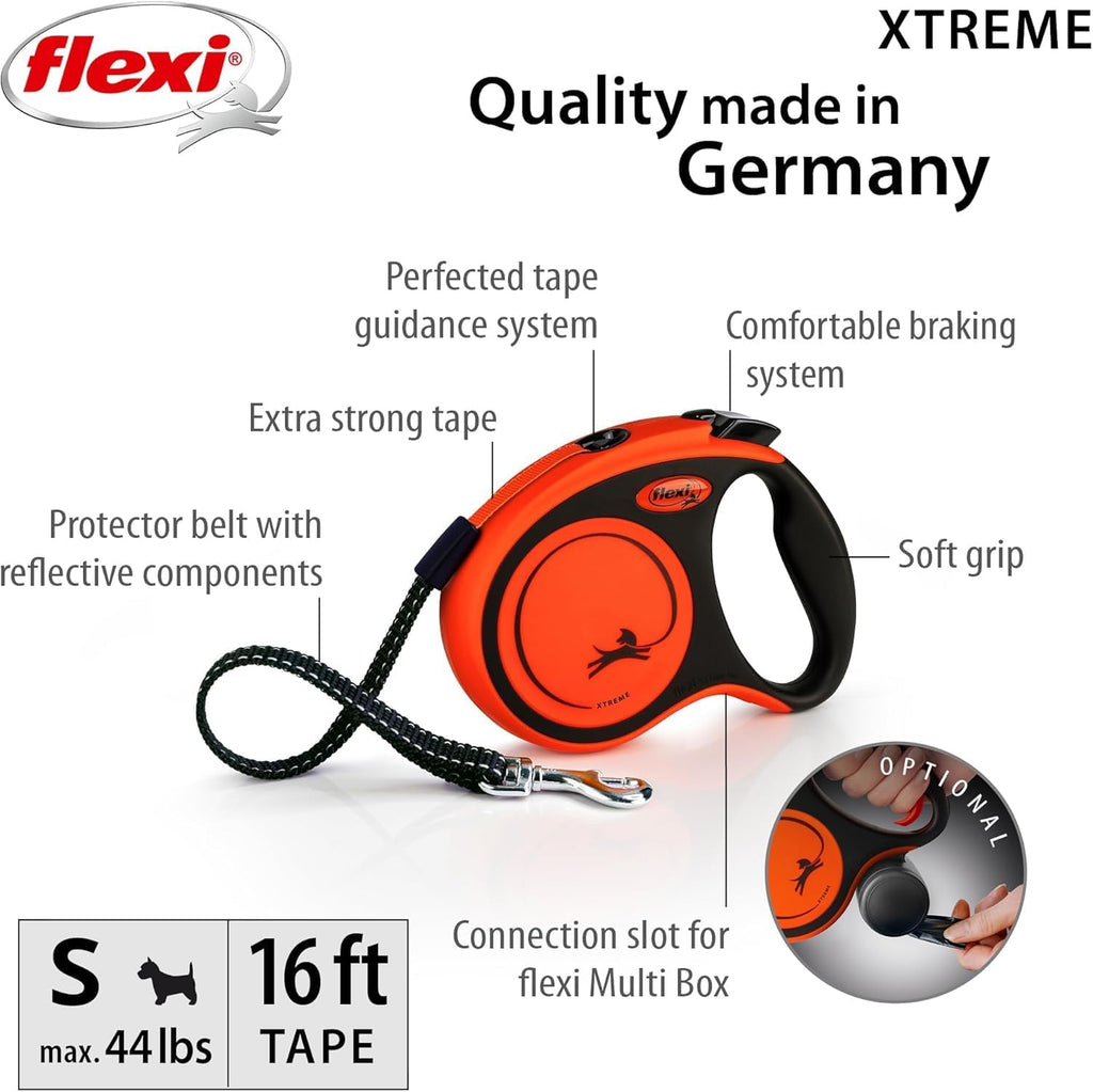 FLEXI® Xtreme - Correa retráctil para perro, pequeña, 16 pies