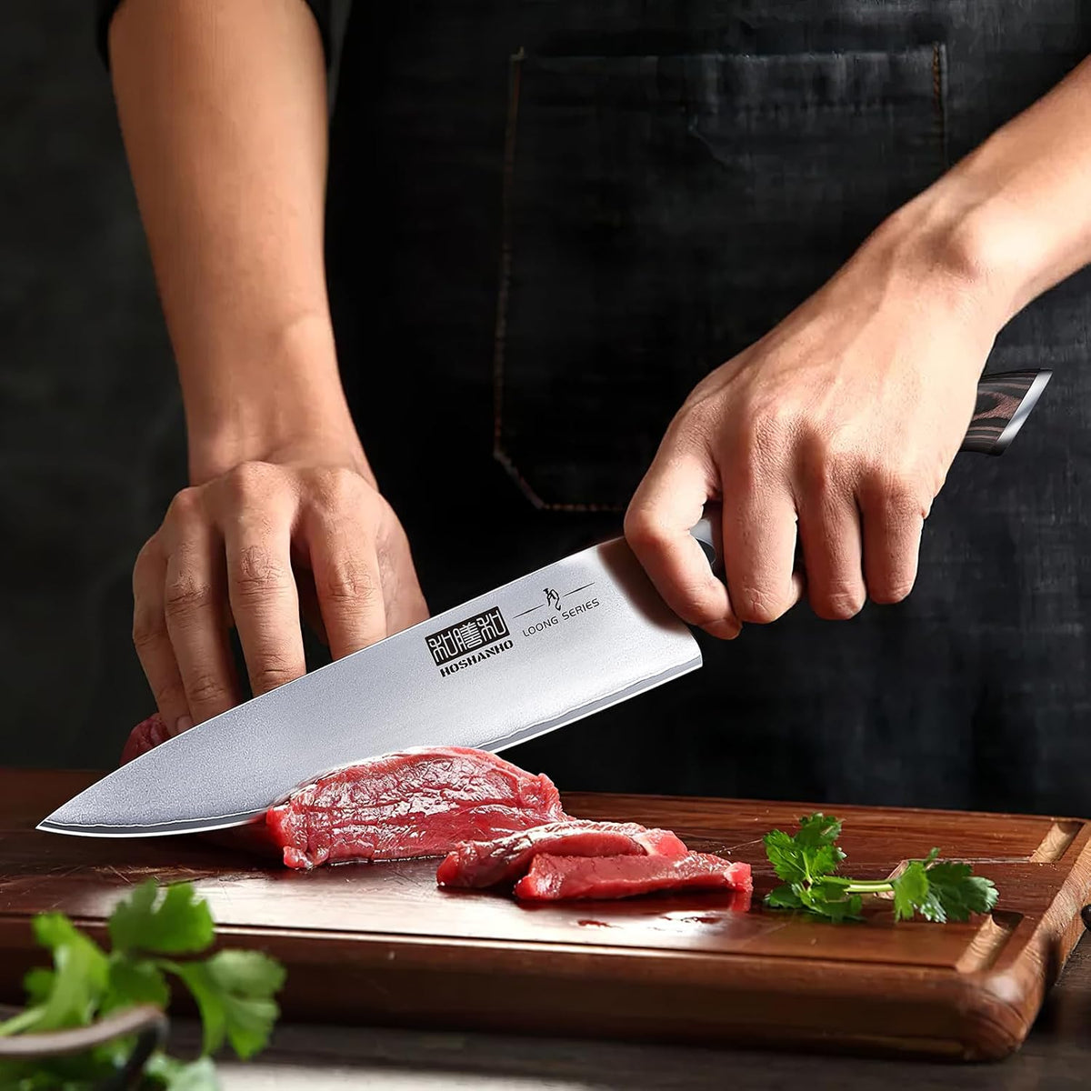 HOSHANHO Juego de cuchillos de cocina japoneses ultra afilados con bloque