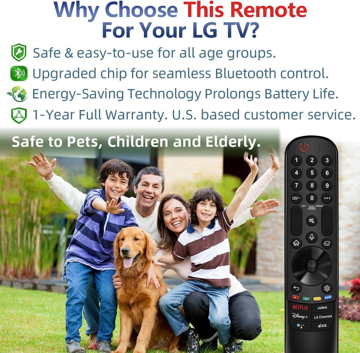 Repuesto para control remoto LG TV, para todos los controles remoto...