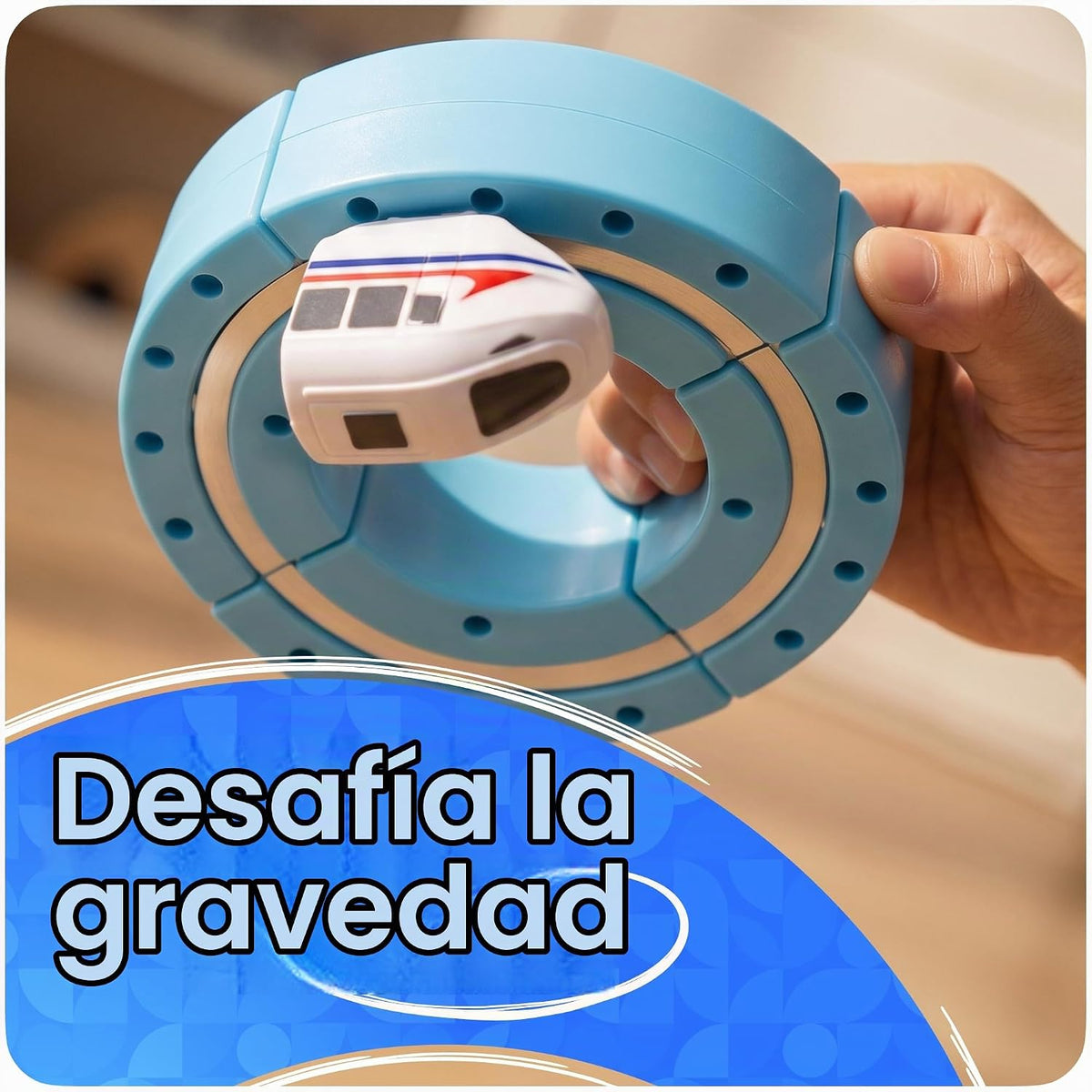 Juego de tren de levitación magnética para niños, 80 piezas de pista magnética de escalada de pared con tren eléctrico invertido, juguete de construcción recargable por USB, regalo de cumpleaños STEM