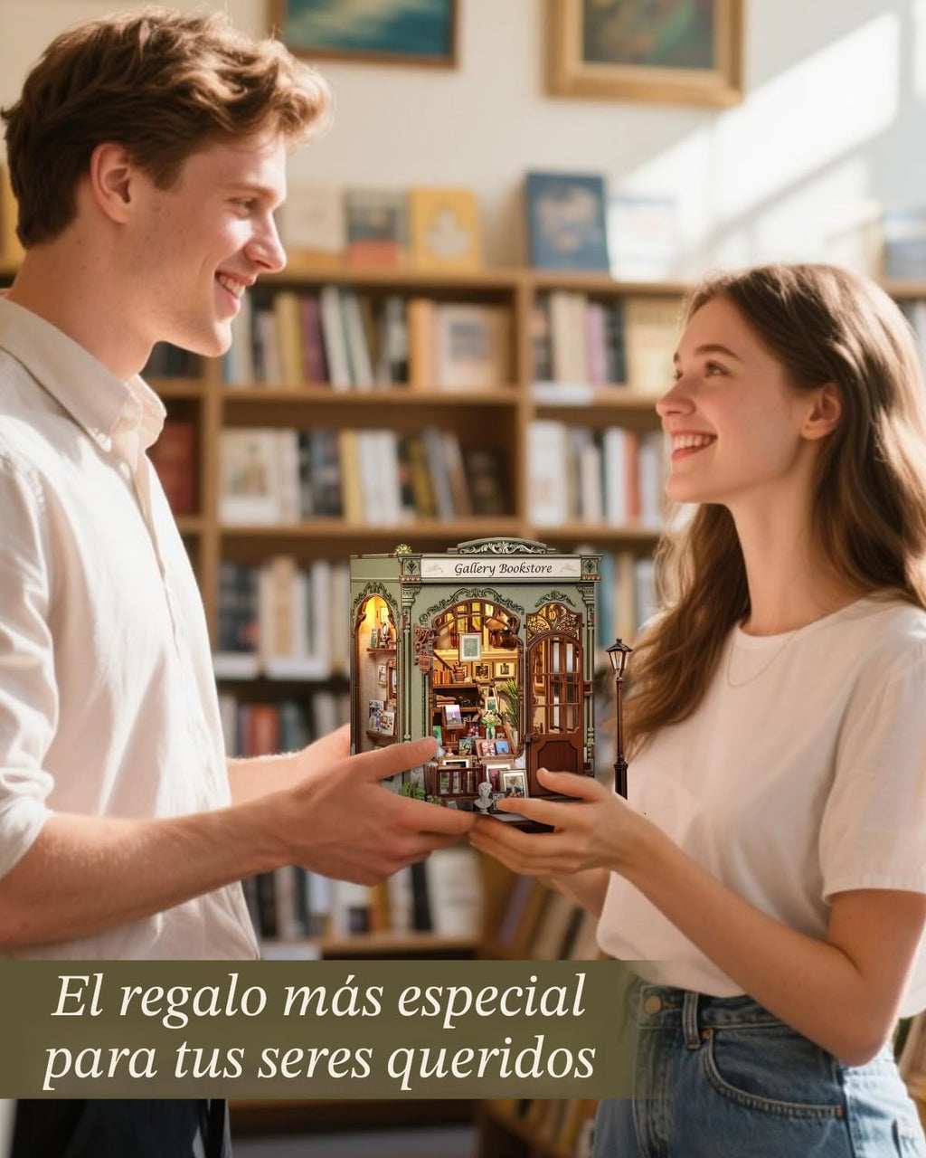 CUTEBEE Kit de rincón de libros - Kit de casa de muñecas en miniatura para
