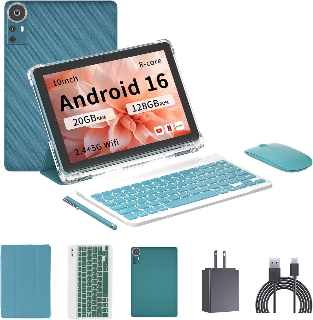 Tableta Android 16 Tabletas de 10 pulgadas, 20GB RAM 128GB ROM 2TB...