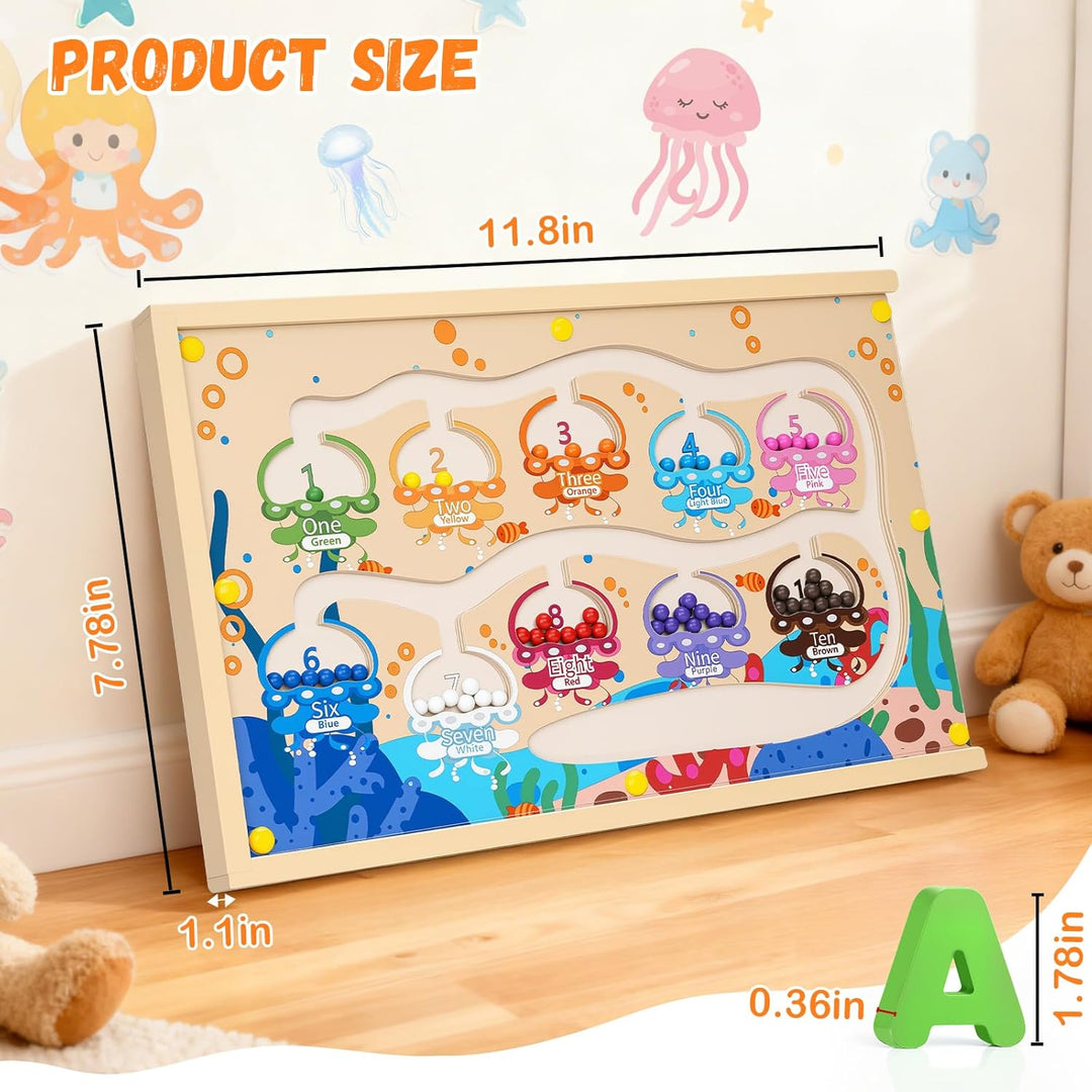 LIOKLICK Juguetes Montessori de madera 4 en 1 con caja de