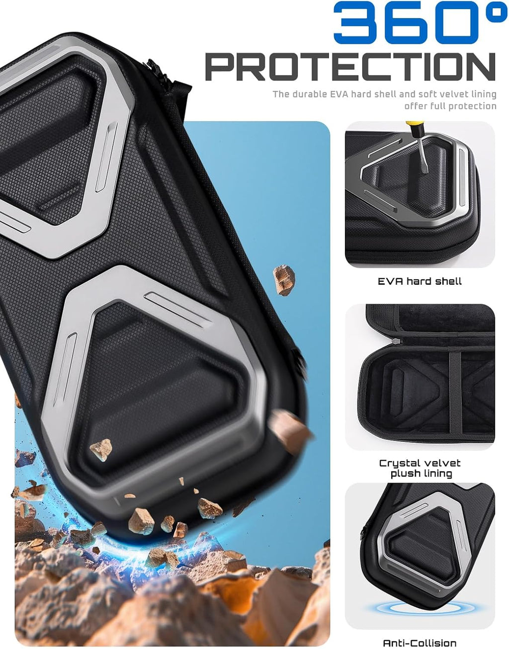 Estuche de transporte SUPCASE Pro Edition para Nintendo Switch 2 2025, Negro