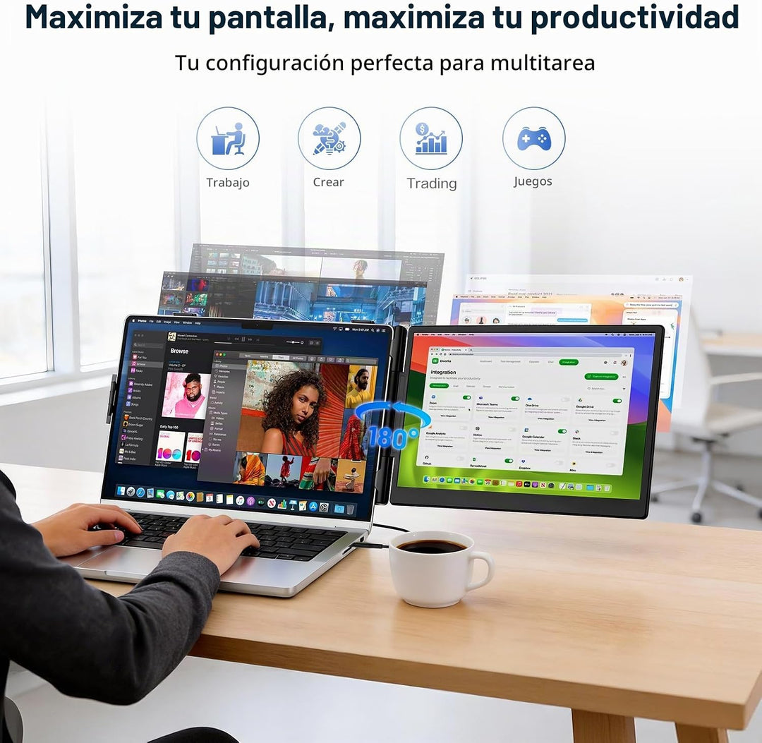 Anyking Extensor de pantalla para laptop, monitor portátil FHD 1080...