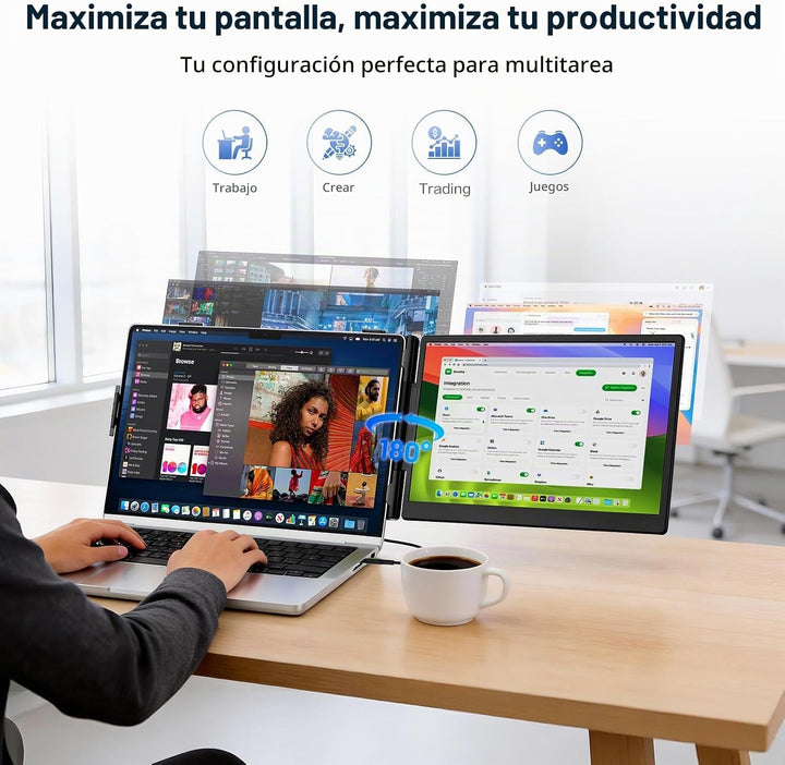 Anyking Extensor de pantalla para laptop, monitor portátil FHD 1080...