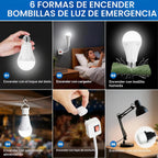 Lámpara Paquete de 6 bombillas recargables A19 de 6500K luz diurna para