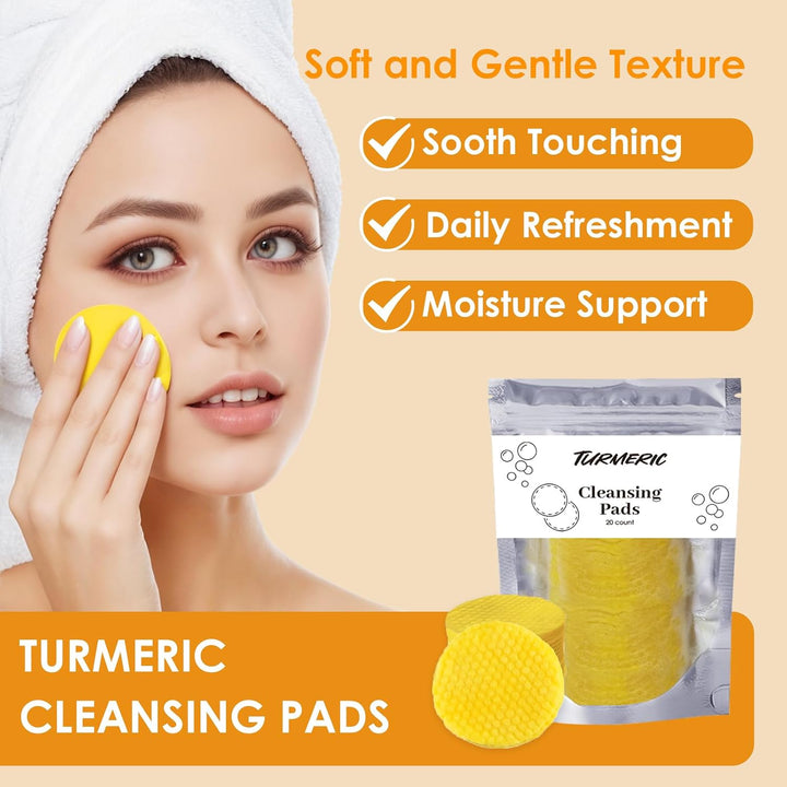 Kit de lavado y cuidado de cúrcuma, lavado facial de cúrcuma con ce...