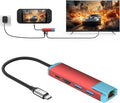 Conmutador USB-C 2, adaptador HDMI 4K @60Hz con puerto PD/USB 3.0/Gigabit Ethernet, base de repuesto para Switch/Switch OLED/Steam Deck/ROG Ally/Xbox Ally/Legion Go