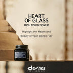Davines Heart of Glass Rich - Acondicionador fortificante para rubios, Mejorado, Tamaño de viaje