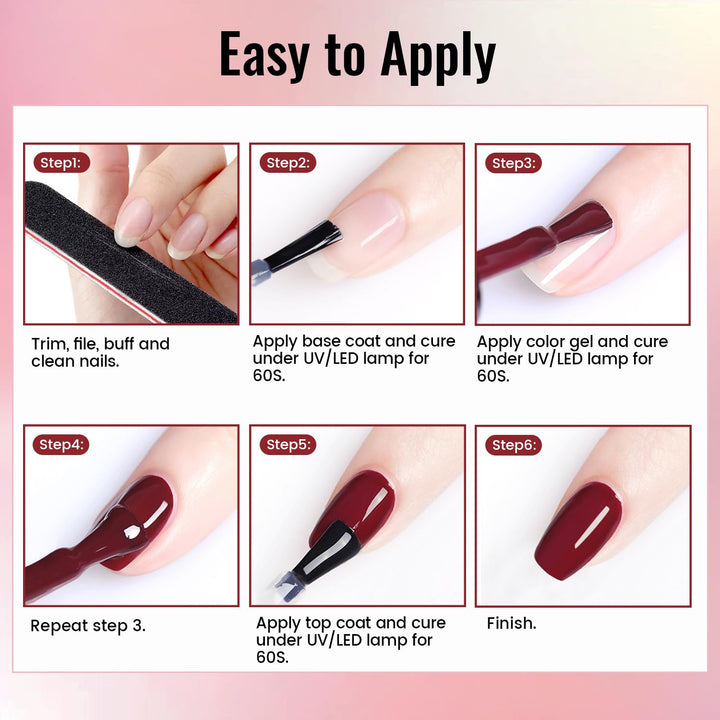 JODSONE - Kit de esmalte de uñas de gel con lámpara ultravioleta, 3...