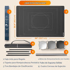 Newverest Tapete Enrollable para Rompecabezas, Almohadilla Ahorradora de 55" x 35.5" Guardador Portátil para Hasta 3000 Piezas con Parte Inferior de Goma Antideslizante y Parte Superior de Poliéster +
