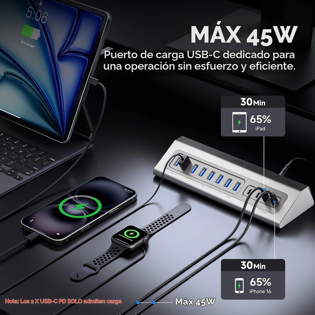 Gitfos, hub USB 3.2, alimentado