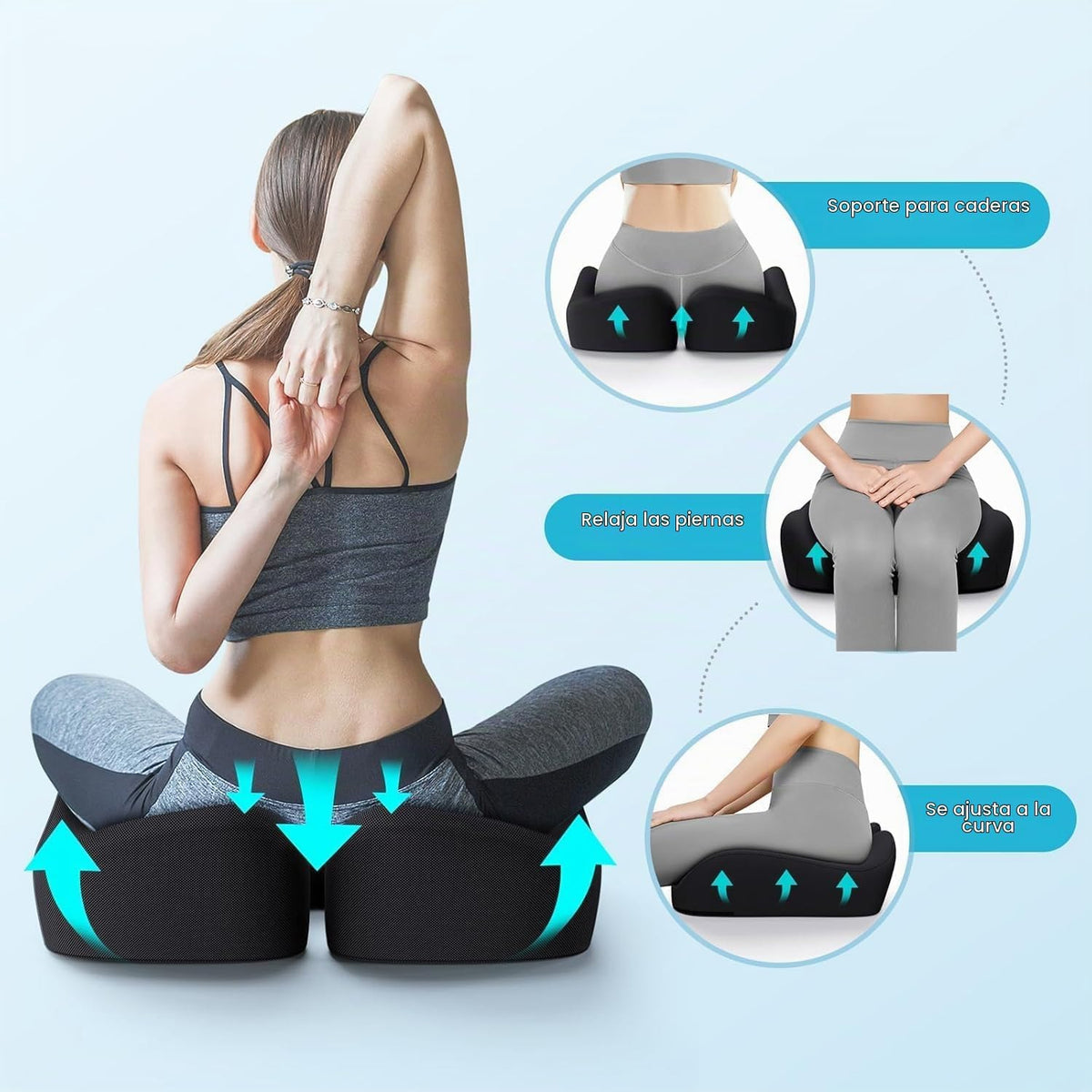 Lámpara Benazcap - Cojín ergonómico de espuma viscoelástica para silla de oficina