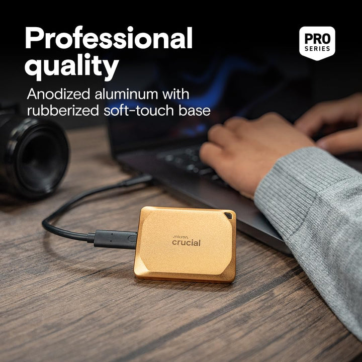 Crucial X10 Pro SSD portátil de 2 TB, lectura de hasta 2,100 MB\/s,...