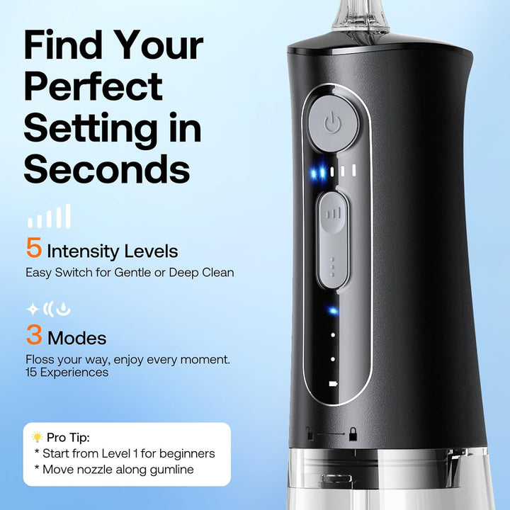 Bitvae - Irrigador dental de agua para dientes, púas de limpieza de...
