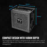 Thermaltake GF1 (2024) Fuente de alimentación ATX totalmente modula...