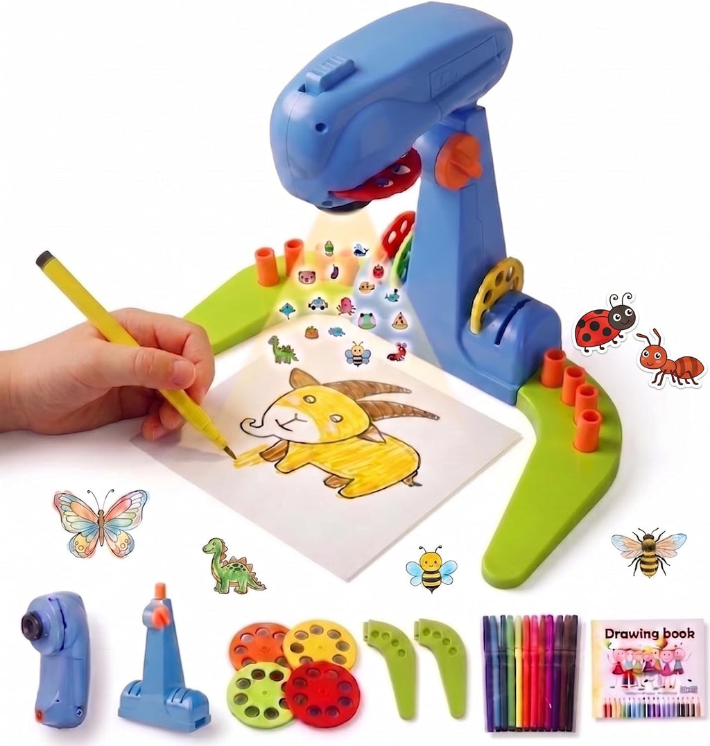 LEERFEI Juego para Niños Proyector de Dibujo Ajustable y Set de Bocetos