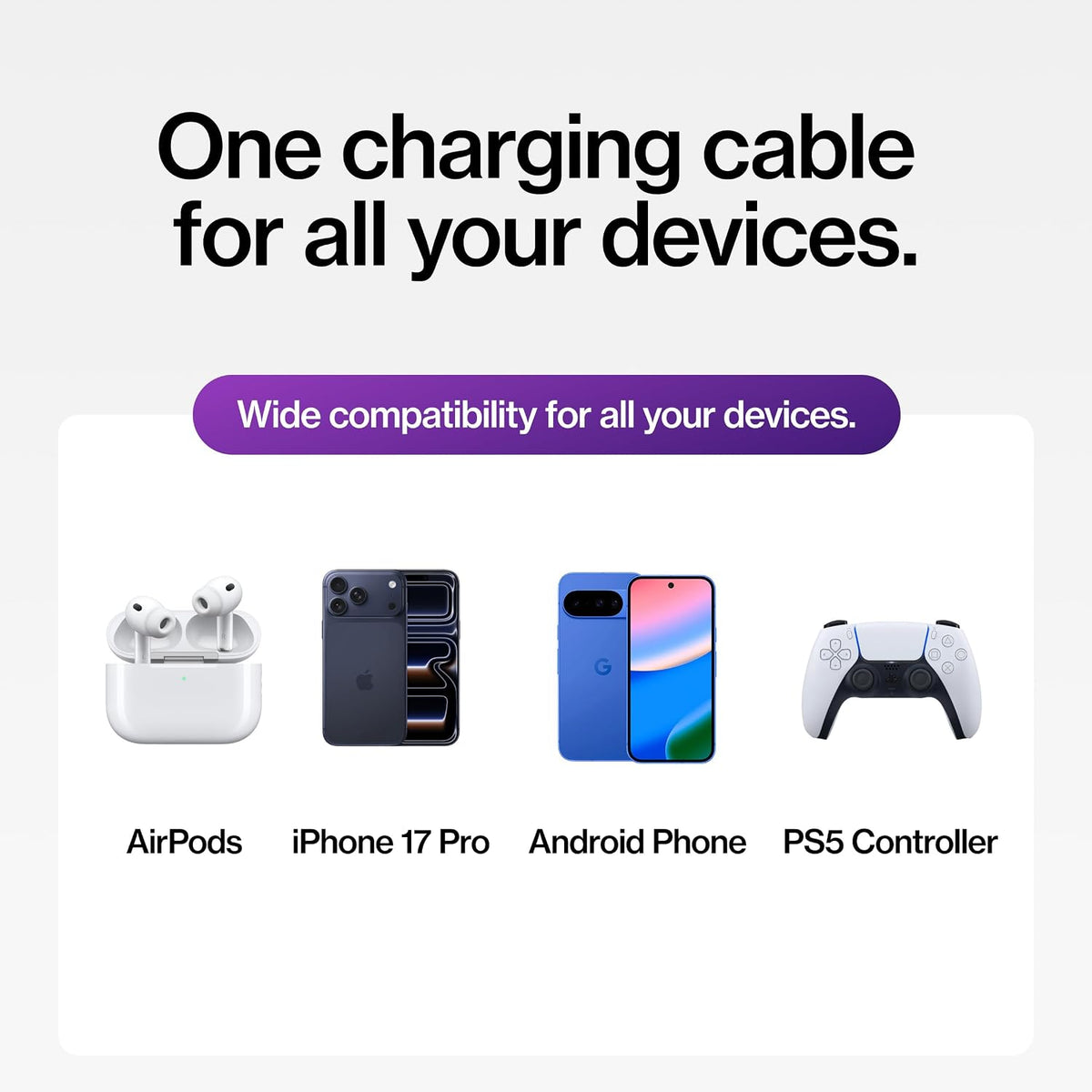 Statik MagStack - Cable USB a USB C, cargador A a tipo C, cable de carga rápida para teléfono, cable de carga magnético portátil para automóvil, compatible con iPhone 16 Pro Max, Galaxy S24, 27W 3FT