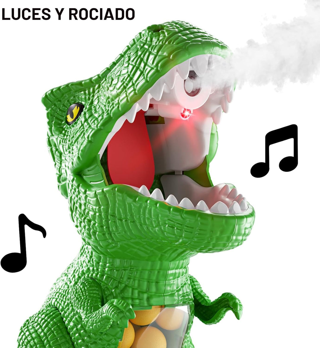 NIPLOOOW Juguetes de disparo de dinosaurios movibles para niños de...