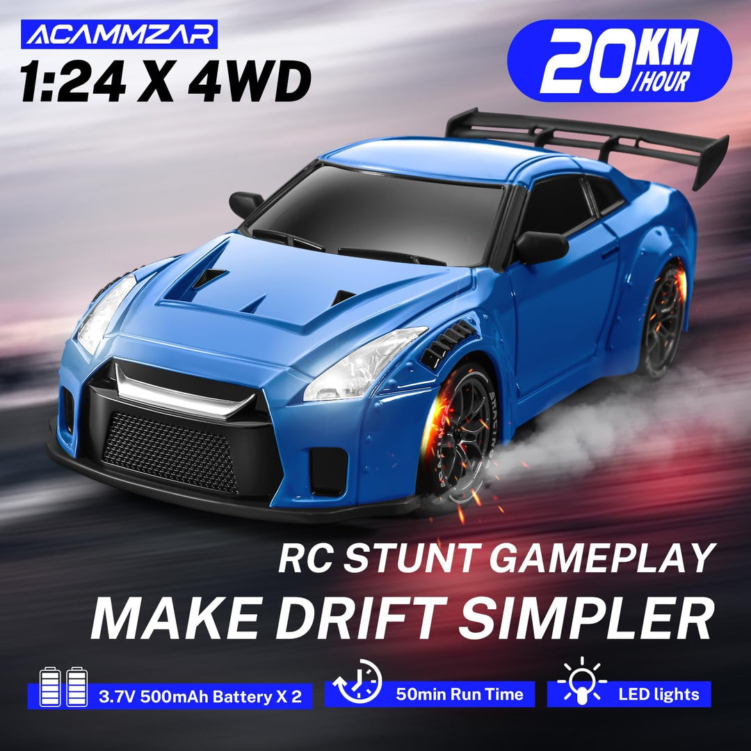 ACAMMZAR Coche de deriva a control remoto 1:24 para niños, 20 KM\/H...