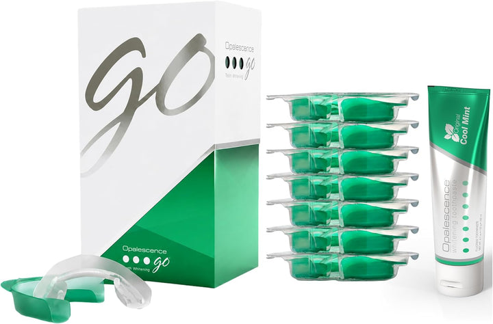 Opalescent GO 15 Mint Whitening Bundle (7 tratamientos) y pasta de...